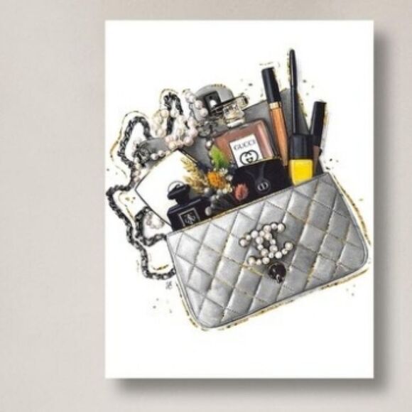Design District Luxury Chanel Treasure Bag Canvas Wall Decor - Picture 5 of 9